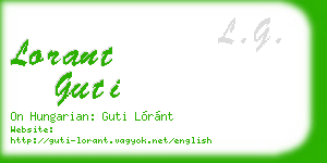 lorant guti business card
